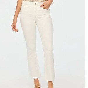 J.Crew Factory Petite Mid Rise Flare Crop‎ Jean Signature Stretch NWT 30 Petite